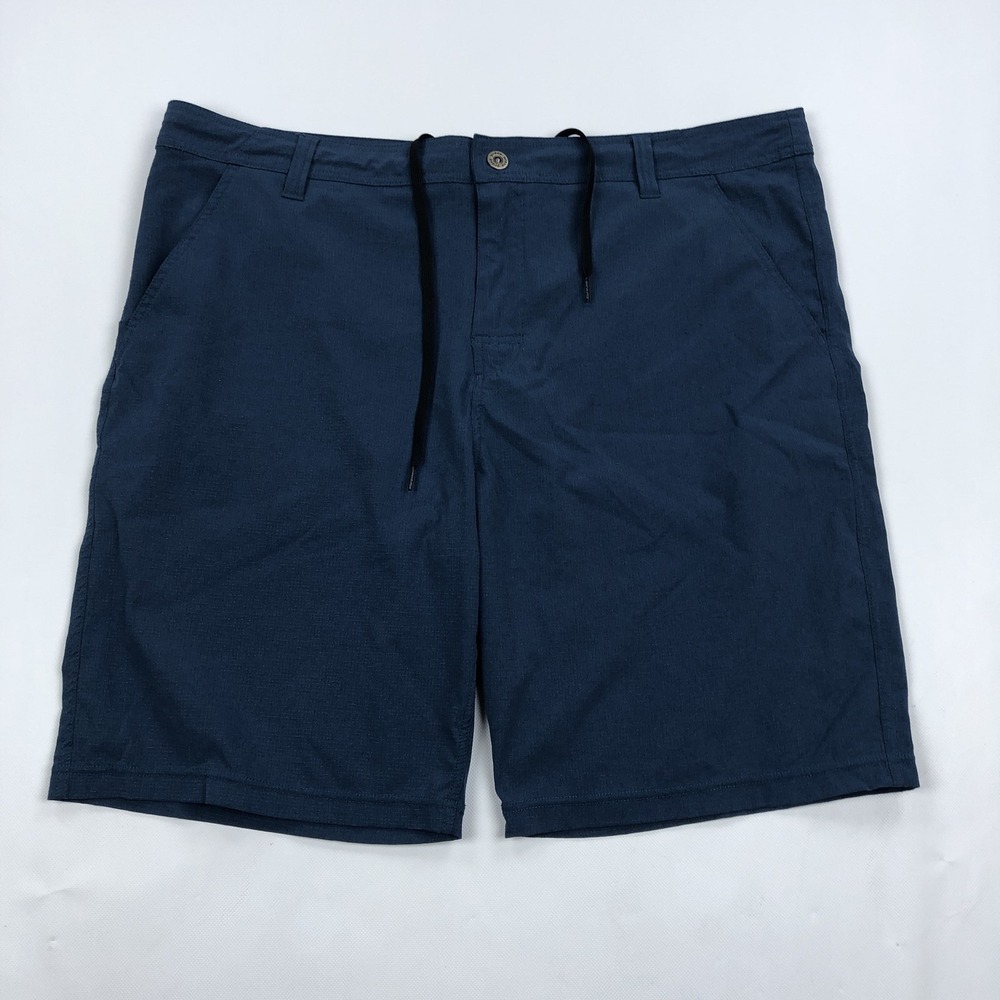 prAna Men's Zion II Shorts Size 40 Blue Stretch Performance Casual Hybrid Walk